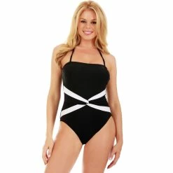 InstantFigure Contrast Twist Front 1 Pc. Swimsuit