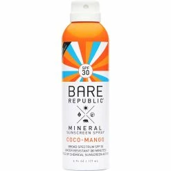 Bare Republic Coco Mango SPF 30 Mineral Sport Spray 6 Oz.