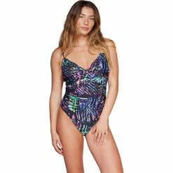 Lavish Palmtastic Print Crossover Swimsuit