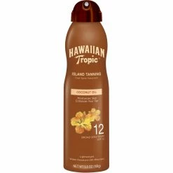 Hawaiian Tropic Dry Oil Clear 12 SPF Sunscreen Spray 6 Oz.