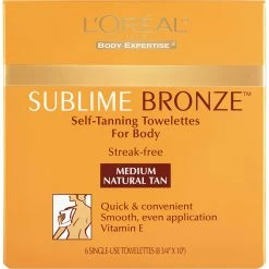L'Oreal Paris Sublime Bronze Self Tanning Towelettes, 6 Ct.