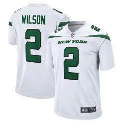 Nike Men's Zach Wilson White New York Jets White Game Jersey