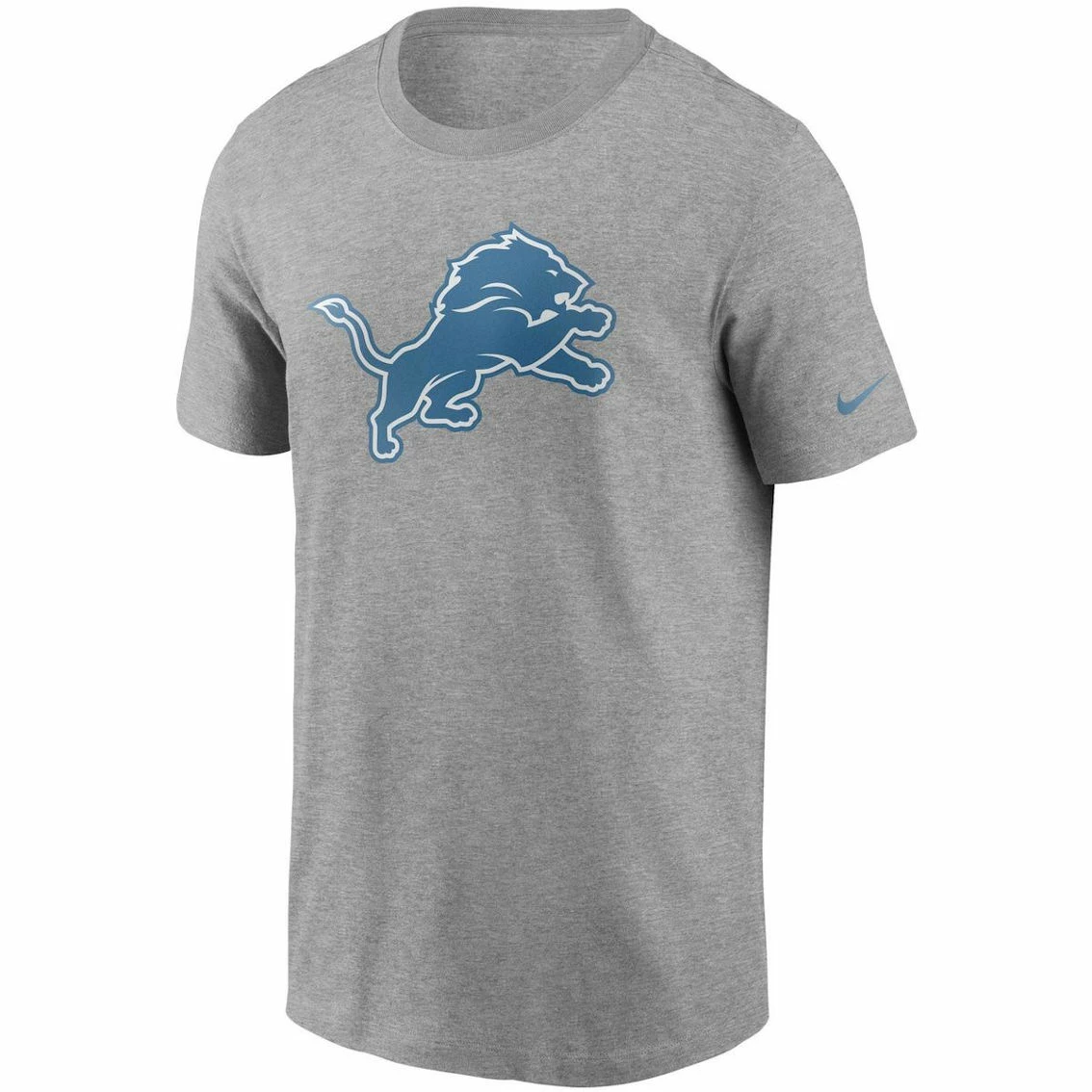 Nike Men's Heathered Gray Detroit Lions Primary Logo T-Shirt - Image 3