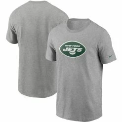Nike Men's Heathered Gray New York Jets Primary Logo T-Shirt