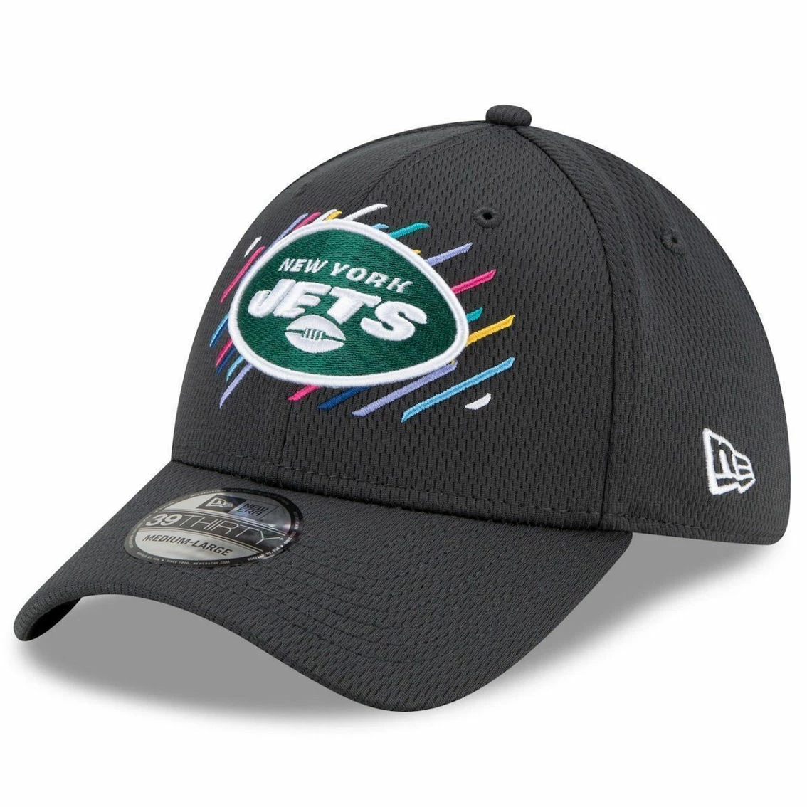 New Era Men's Charcoal New York Jets 2021 NFL Crucial Catch 39THIRTY Flex Hat - Image 2