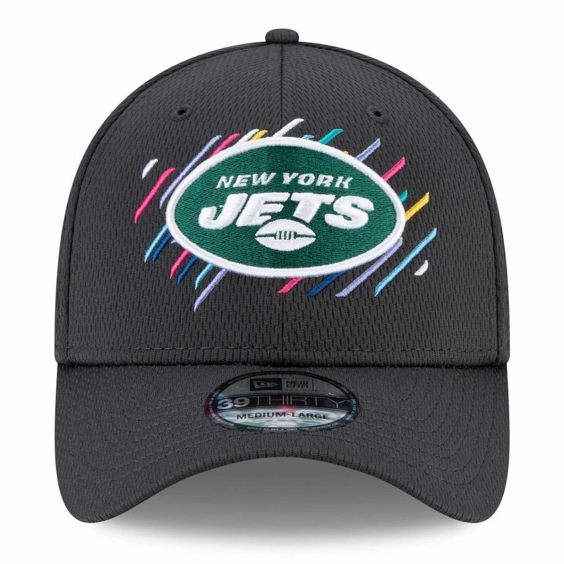 New Era Men's Charcoal New York Jets 2021 NFL Crucial Catch 39THIRTY Flex Hat - Image 3
