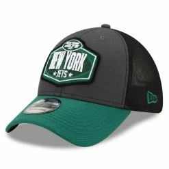 New Era Men's Graphite/Green New York Jets 2021 NFL Draft Trucker 39THIRTY Flex Hat