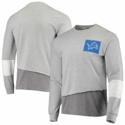 Refried Apparel Men's Heather Gray Detroit Lions Sustainable Angle Long Sleeve T-Shirt