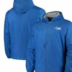 Dunbrooke Men's Blue Detroit Lions Logo Legacy Stadium Full-Zip Jacket