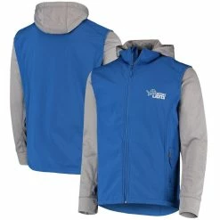 Dunbrooke Men's Blue/Gray Detroit Lions Alpha Full-Zip Jacket