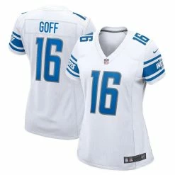 Nike Women's Jared Goff White Detroit Lions Game Player Jersey