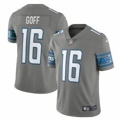 Nike Men's Jared Goff Steel Detroit Lions Alternate Vapor Limited Jersey