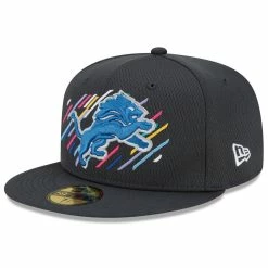 New Era Men's Charcoal Detroit Lions 2021 NFL Crucial Catch 59FIFTY Fitted Hat