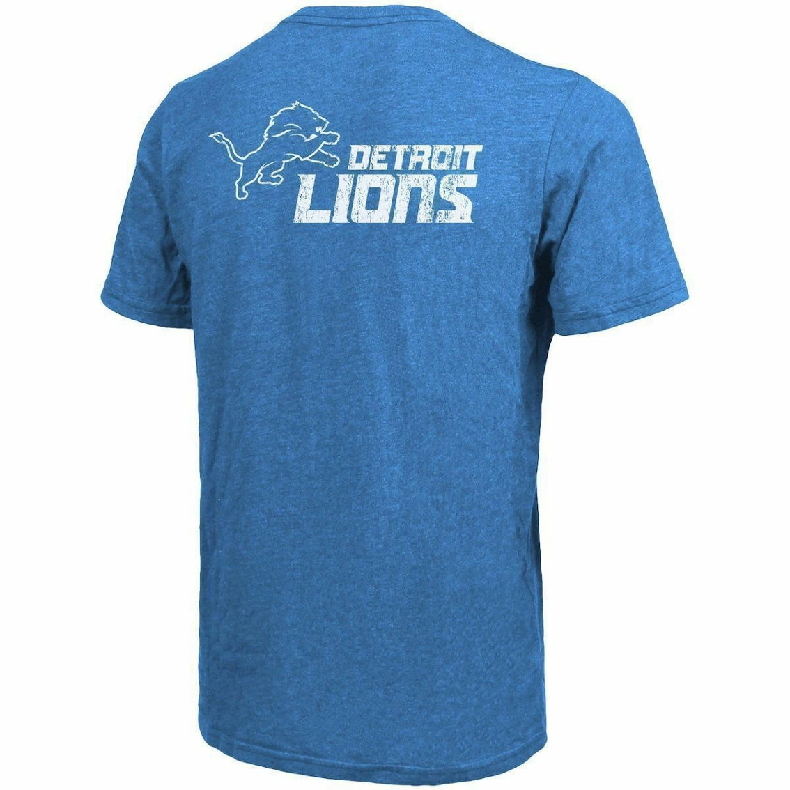 Majestic Threads Detroit Lions Threads Tri-Blend Pocket T-Shirt - Blue - Image 4