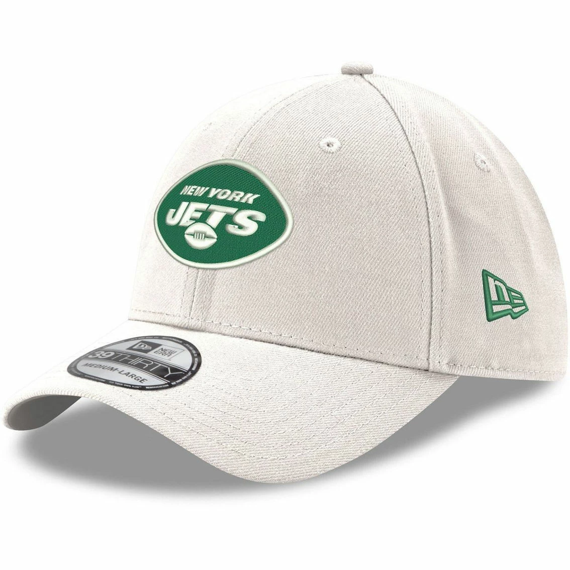 New Era Men's White New York Jets Iced II 39THIRTY Flex Hat - Image 2