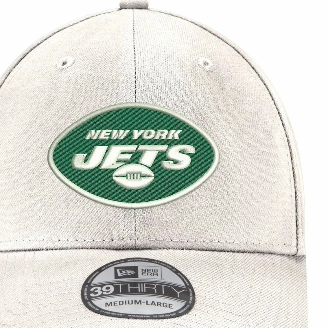 New Era Men's White New York Jets Iced II 39THIRTY Flex Hat - Image 3