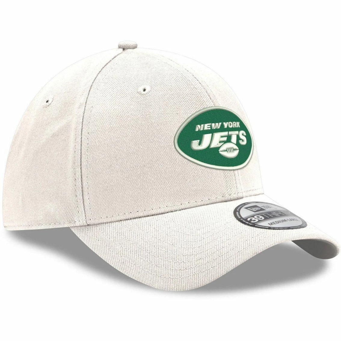 New Era Men's White New York Jets Iced II 39THIRTY Flex Hat - Image 4