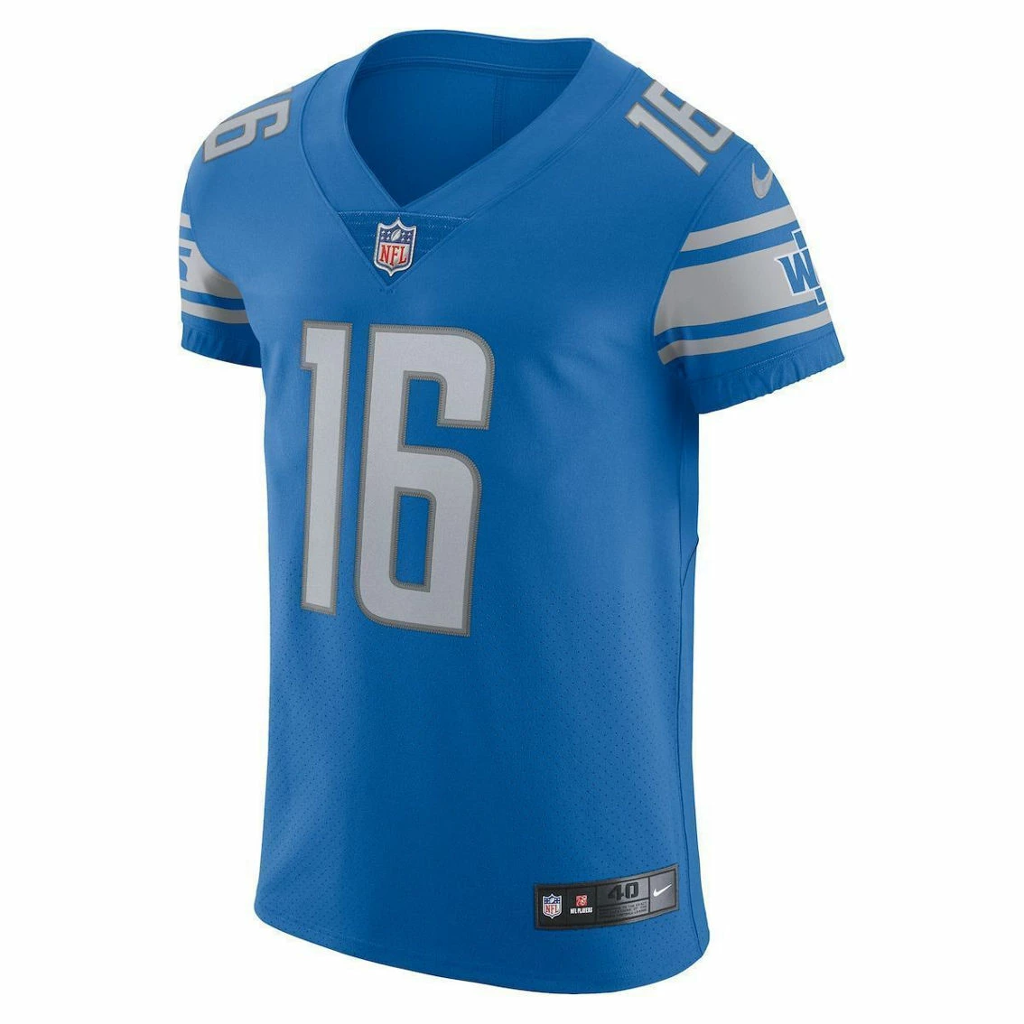 Nike Men's Jared Goff Blue Detroit Lions Vapor Elite Player Jersey - Image 3