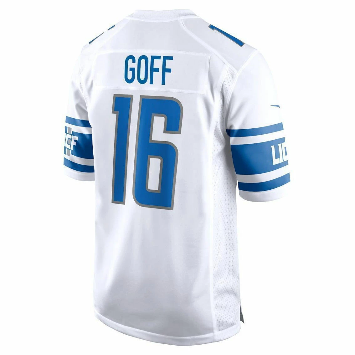 Nike Men's Jared Goff White Detroit Lions Team Game Jersey - Image 4