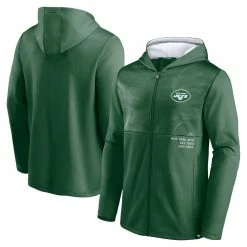 Fanatics Branded Men's Green New York Jets Defender Full-Zip Hoodie Jacket