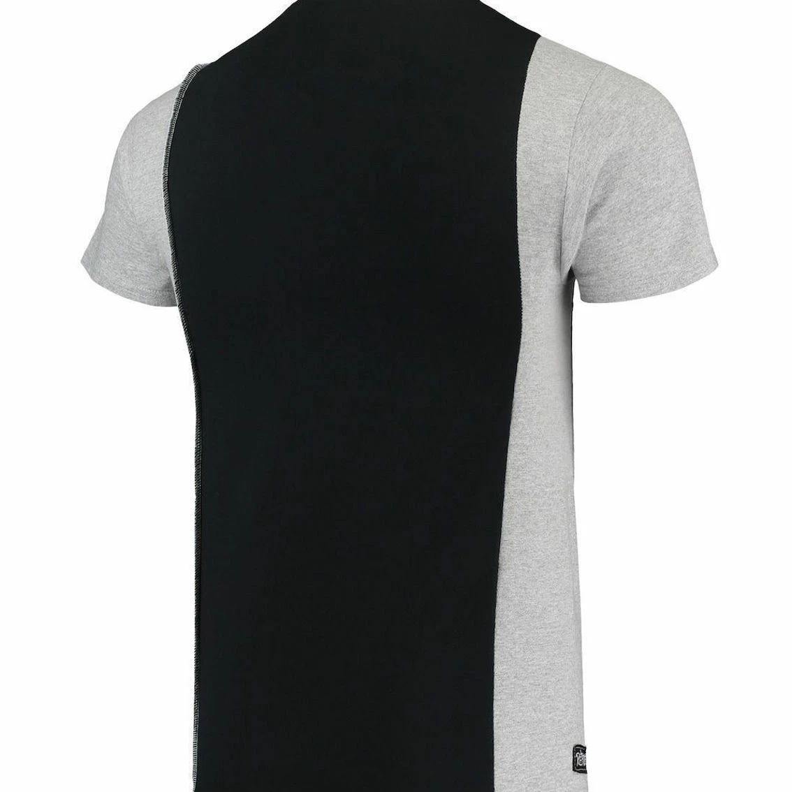 Refried Apparel Men's Black/Heathered Gray New York Jets Sustainable Split T-Shirt - Image 4