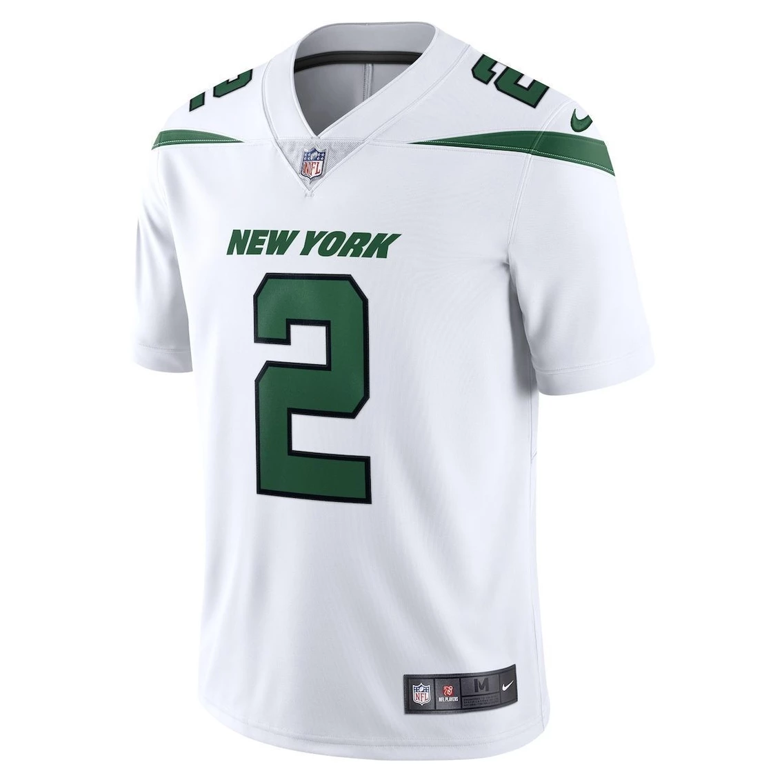 Nike Men's Zach Wilson Spotlight White New York Jets Vapor Limited Jersey - Image 3