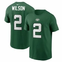 Nike Men's Zach Wilson Green New York Jets Player Name & Number T-Shirt