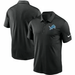 Nike Men's Black Detroit Lions Fan Gear Franchise Team Performance Polo