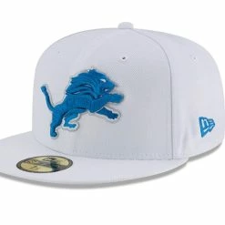 New Era Men's White Detroit Lions Omaha 59FIFTY Fitted Hat