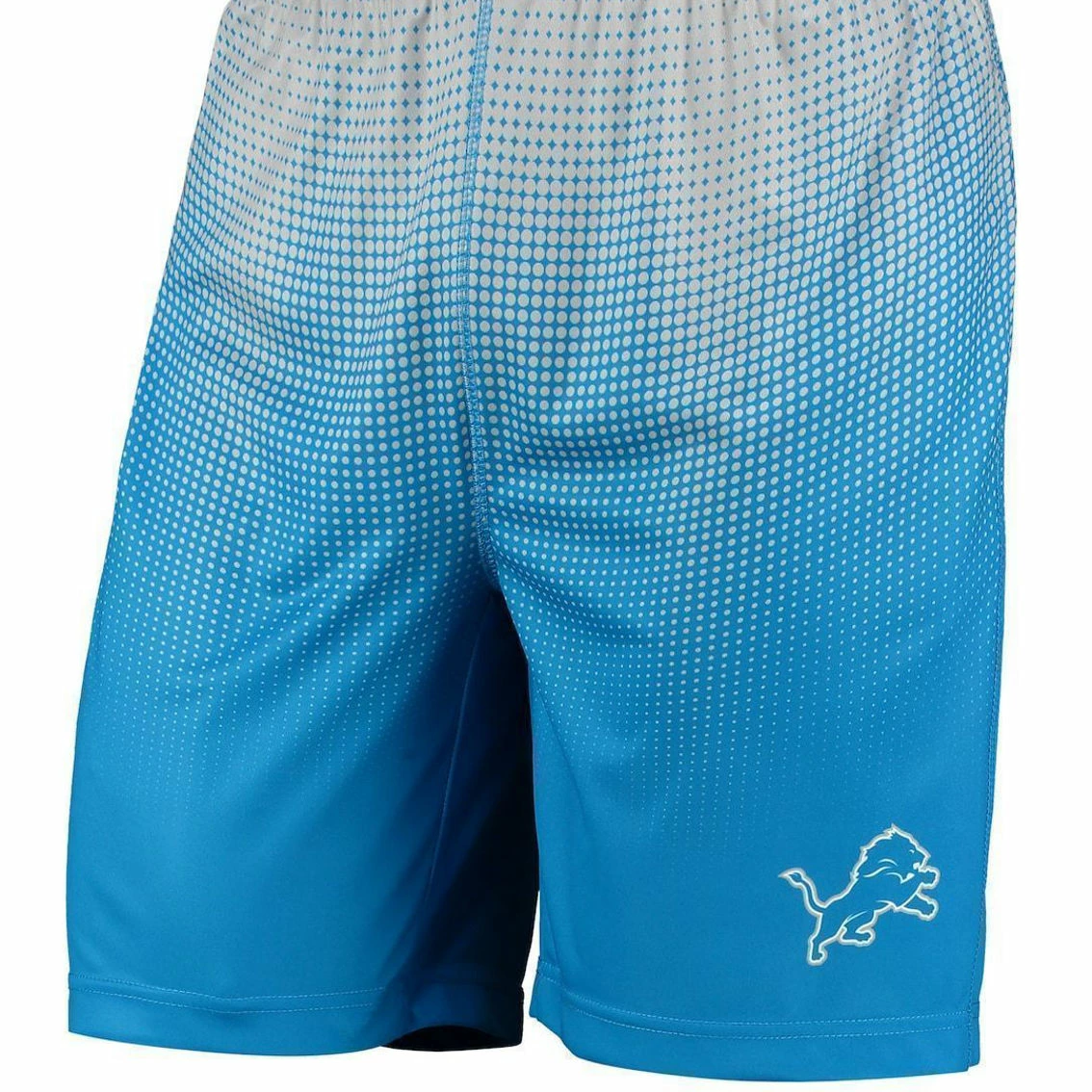 FOCO Men's Blue/Silver Detroit Lions Pixel Gradient Training Shorts - Image 3