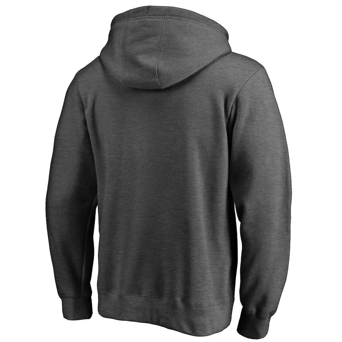 Fanatics Branded Men's Heather Charcoal New York Jets Victory Arch Team Fitted Pullover Hoodie - Image 4