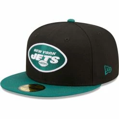 New Era Men's Black/Green New York Jets Two-Tone Flipside 59FIFTY Fitted Hat