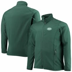 Dunbrooke Men's Green New York Jets Big & Tall Sonoma Softshell Full-Zip Jacket