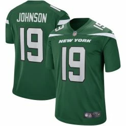 Nike Men's Keyshawn Johnson Gotham Green New York Jets Game Retired Player Jersey