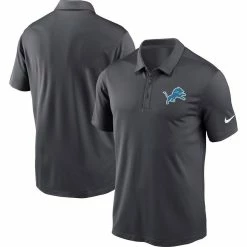 Nike Men's Charcoal Detroit Lions Franchise Performance Polo