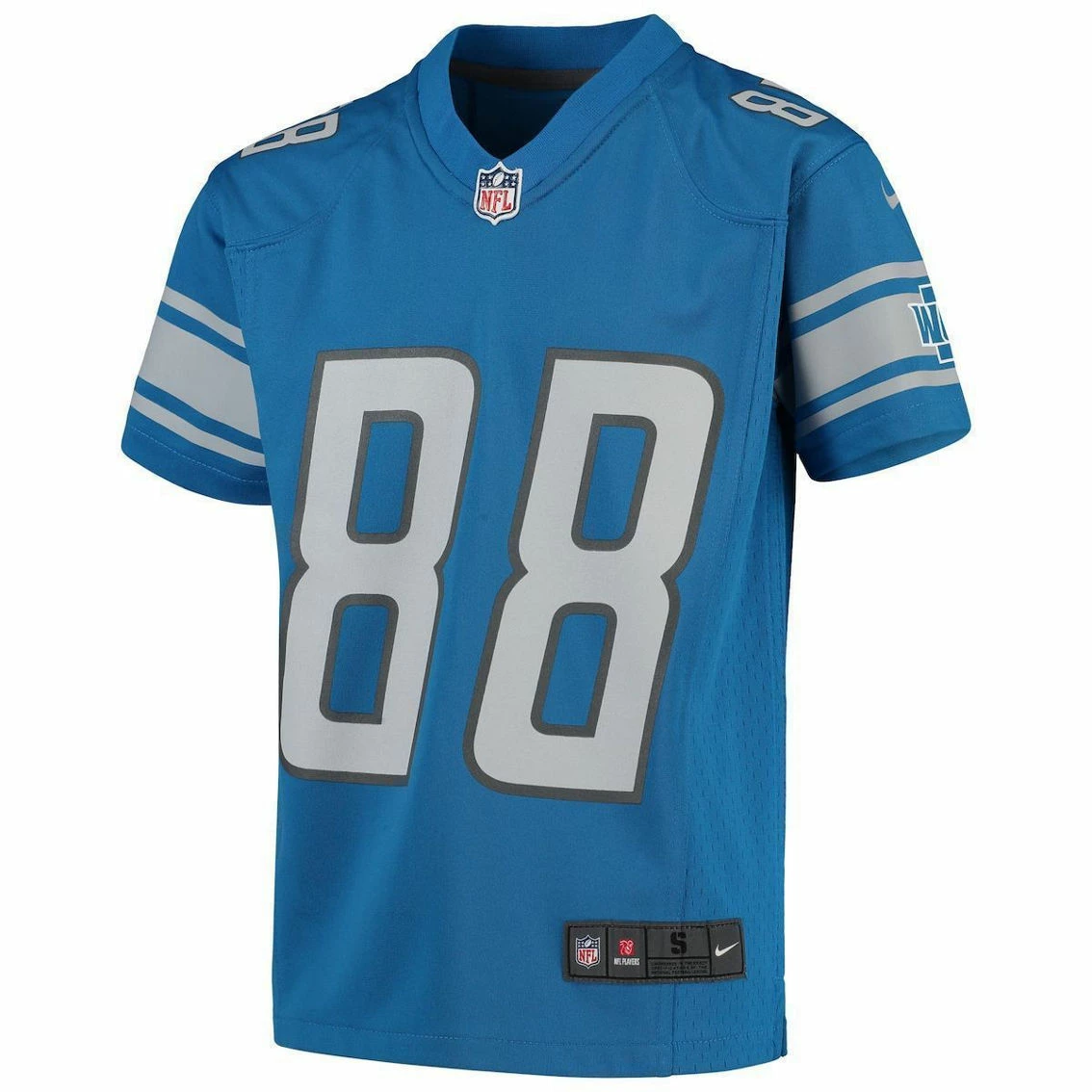 Nike Youth T.J. Hockenson Blue Detroit Lions Game Jersey - Image 3