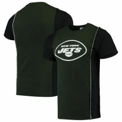 Refried Apparel Men's Green/Black New York Jets Sustainable Upcycled Split T-Shirt
