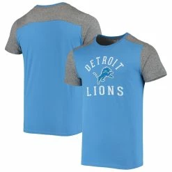 Majestic Threads Men's Threads Blue/Gray Detroit Lions Field Goal Slub T-Shirt