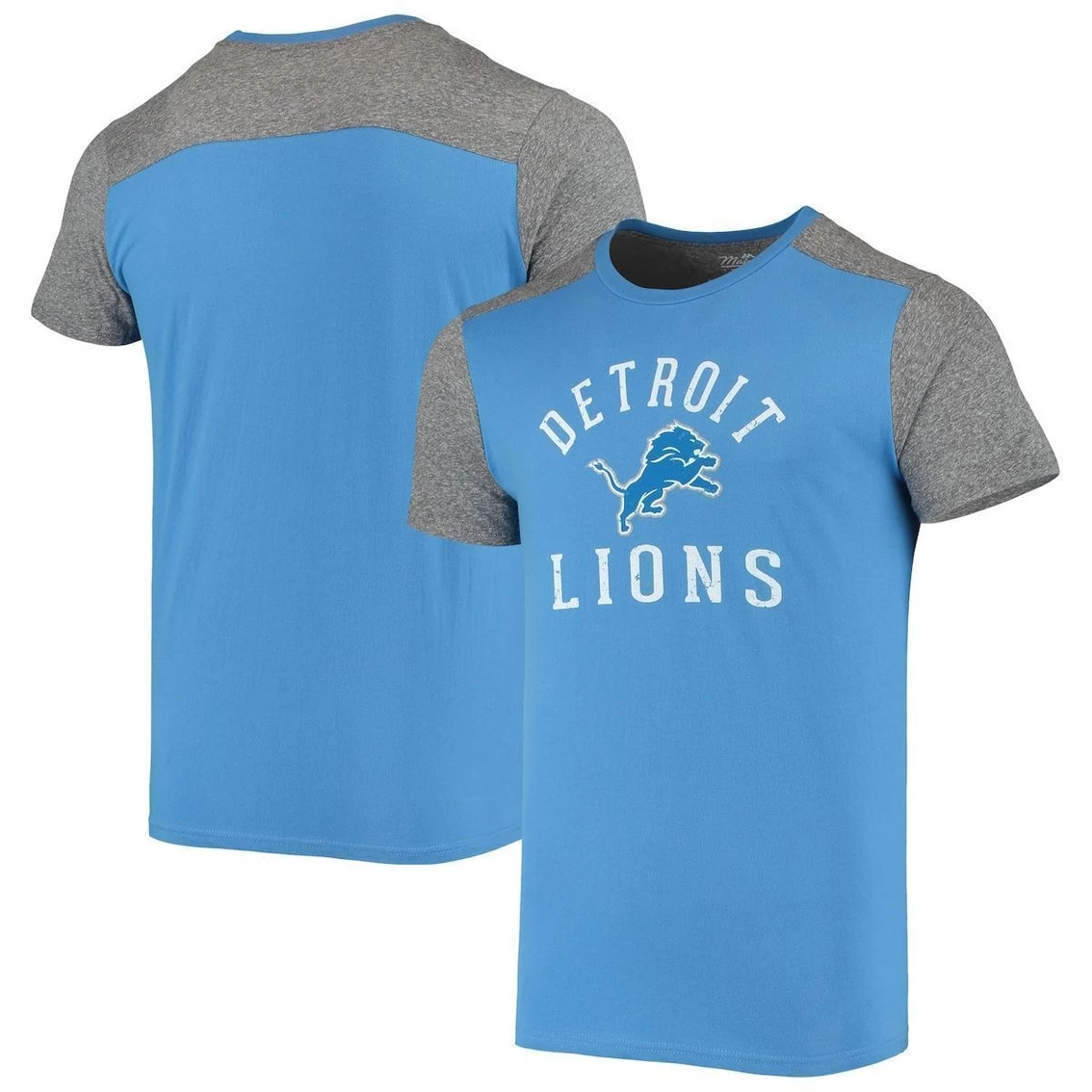 Majestic Threads Men's Threads Blue/Gray Detroit Lions Field Goal Slub T-Shirt