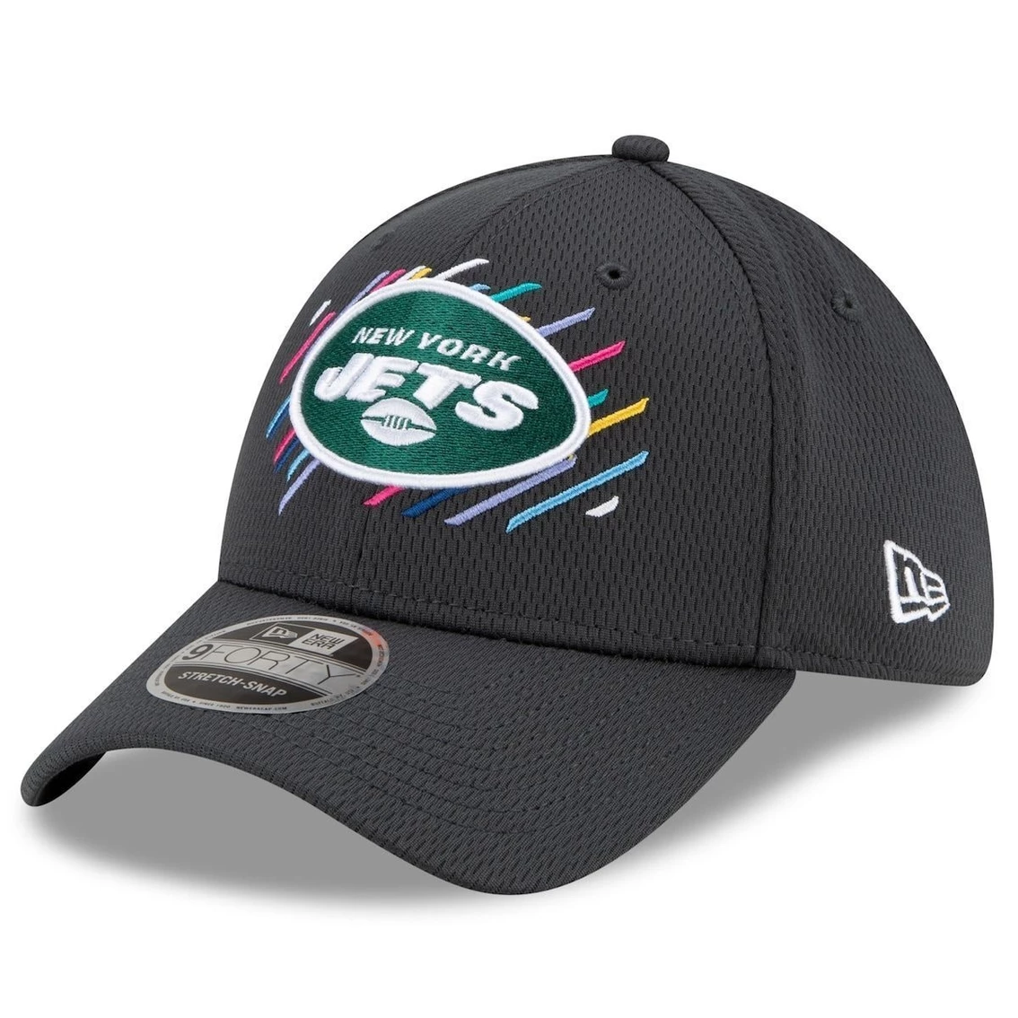 New Era Men's Charcoal New York Jets 2021 NFL Crucial Catch 9FORTY Adjustable Hat