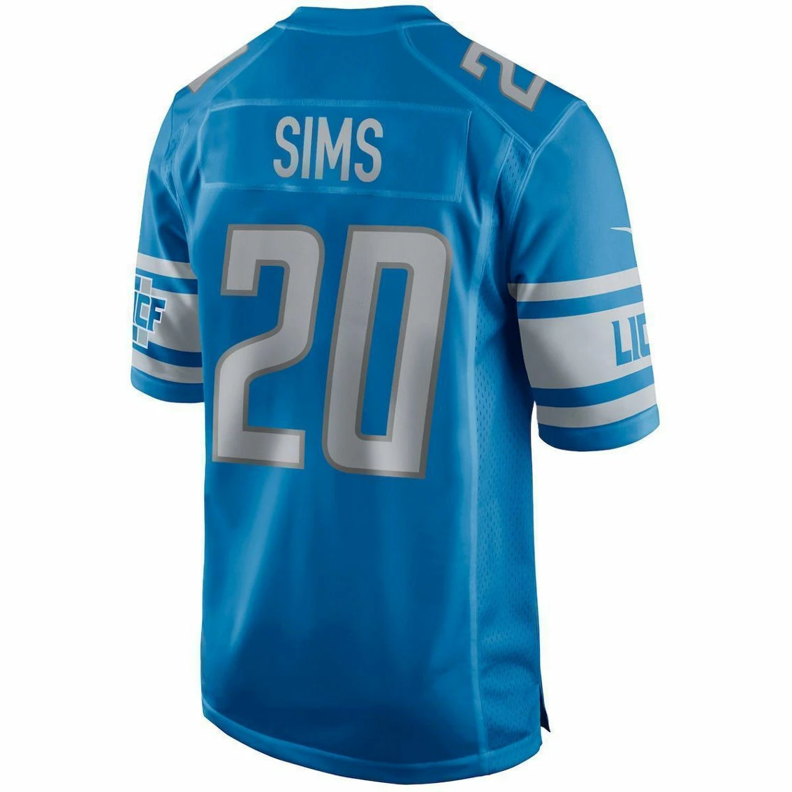 Nike Men's Billy Sims Blue Detroit Lions Game Retired Player Jersey - Image 4