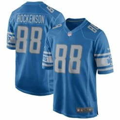 Nike Men's T.J. Hockenson Blue Detroit Lions Game Jersey