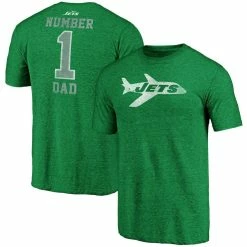 Men's Fanatics Branded Heathered Kelly Green New York Jets Greatest Dad Retro Tri-Blend T-Shirt