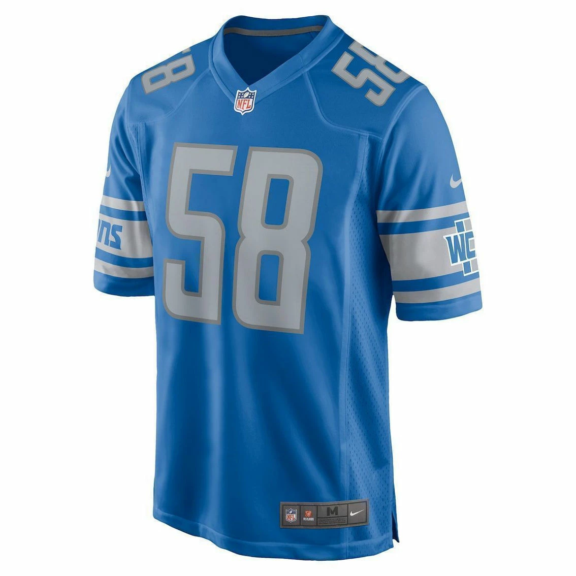 Nike Men's Penei Sewell Blue Detroit Lions Game Jersey - Image 3