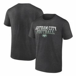 Fanatics Branded Men's Heathered Charcoal New York Jets Big & Tall Rise Up Red Sea Statement T-Shirt