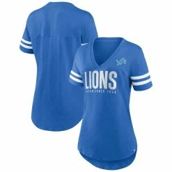 Fanatics Branded Women's Blue Detroit Lions Speed Tested V-Neck T-Shirt