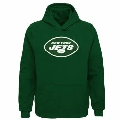 Outerstuff New York Jets Youth Primary Logo Team Color Fleece Pullover Hoodie - Green
