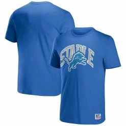 Staple Men's NFL X Blue Detroit Lions Logo Lockup T-Shirt