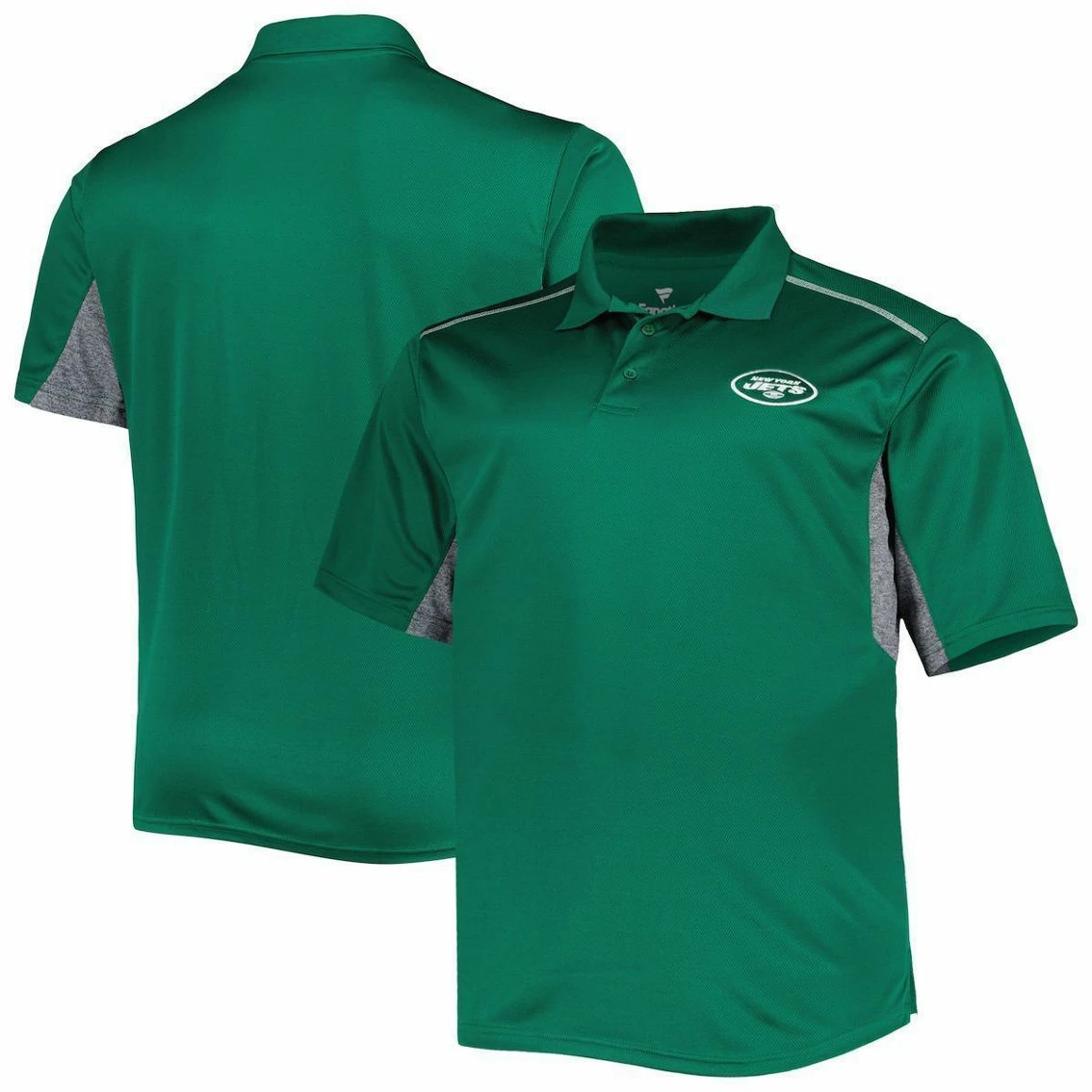 Profile Men's Green New York Jets Big & Tall Team Color Polo - Image 2