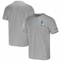 NFL X Darius Rucker Collection By Fanatics Men's Heather Gray Detroit Lions Henley T-Shirt